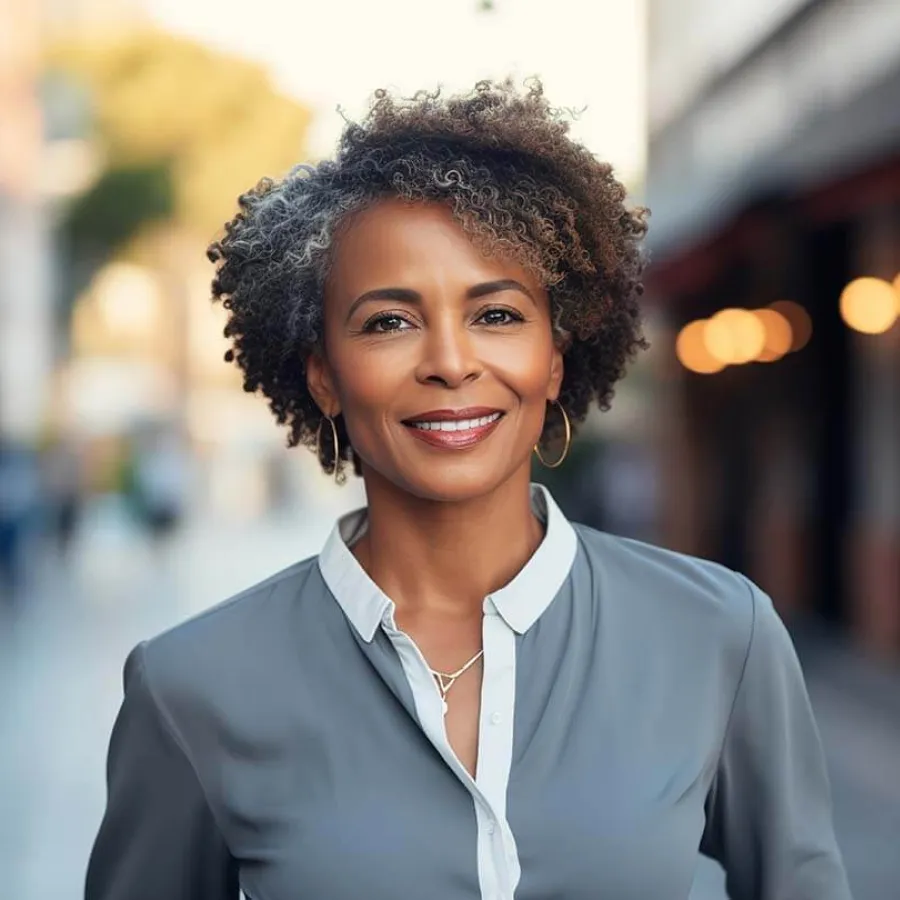 a person smiling at the camera