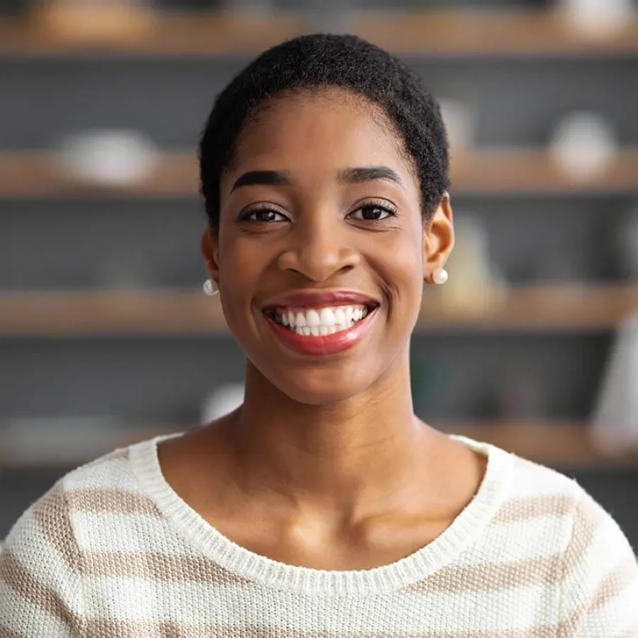 a person smiling for the camera