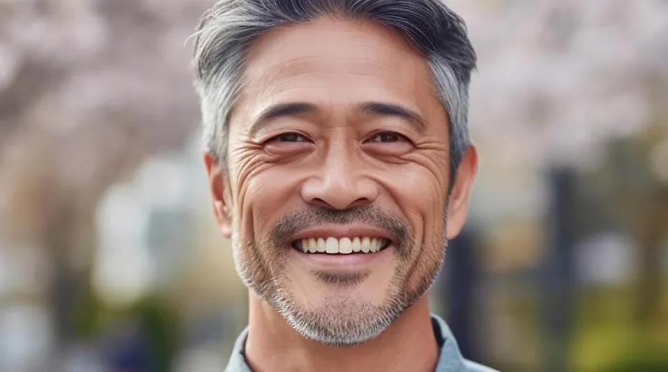 a man smiling for the camera