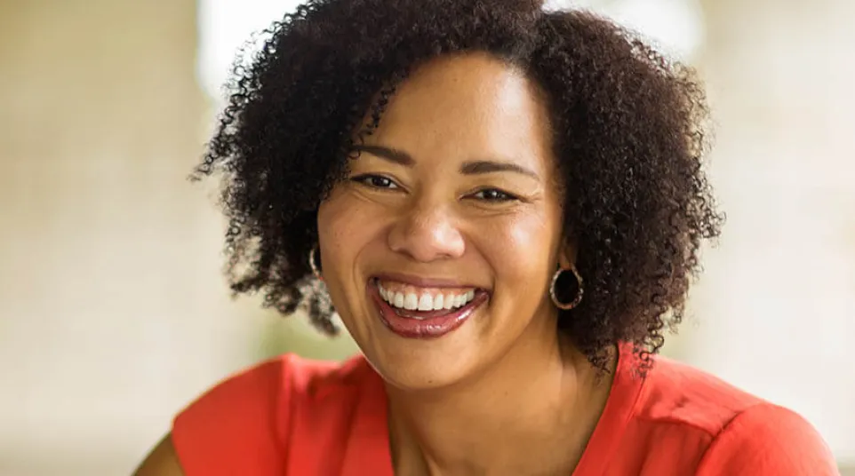 a person smiling for the camera